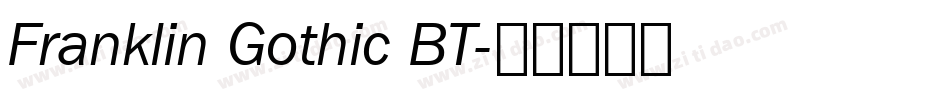 Franklin Gothic BT字体转换